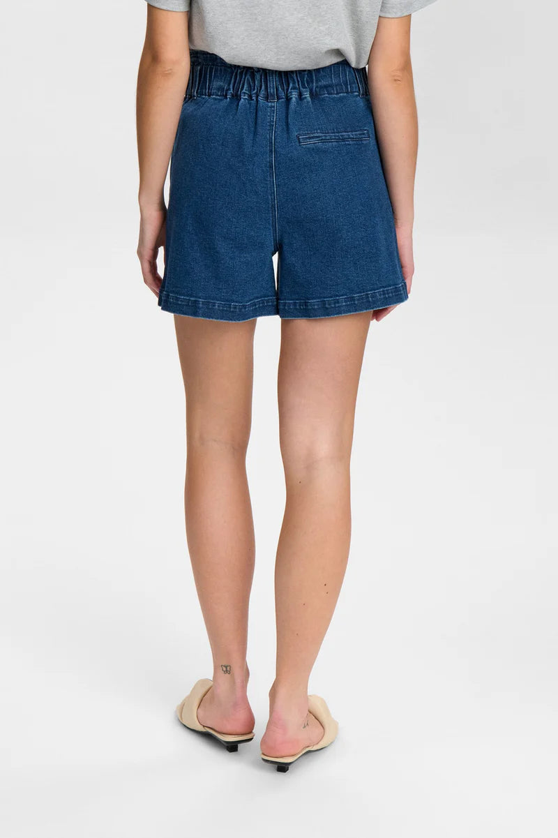Lulu Medium Blue Denim Shorts by Numph