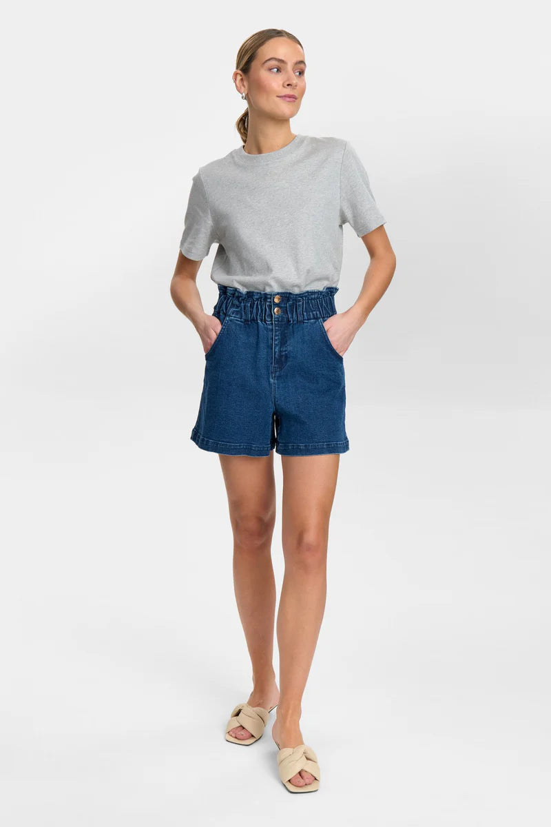 Lulu Medium Blue Denim Shorts by Numph