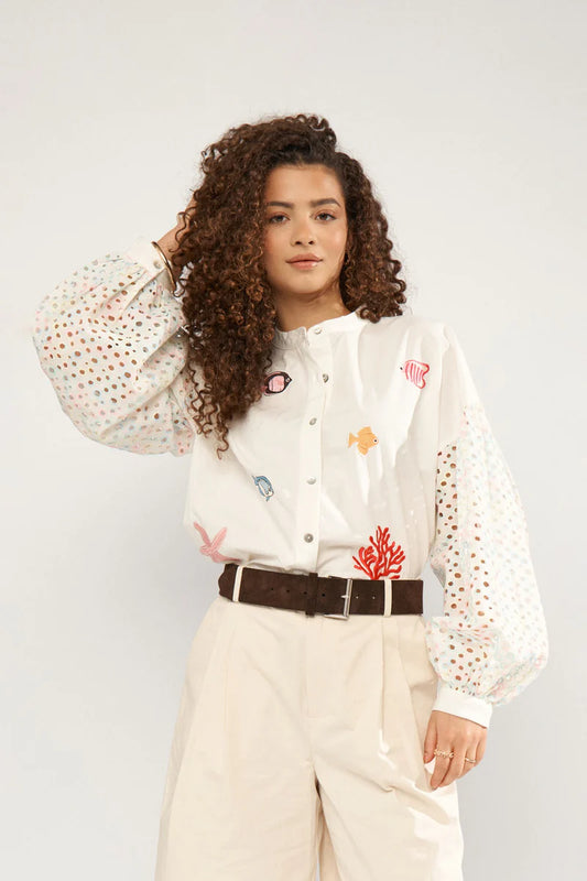Numph Numarisa Embroidered Shirt