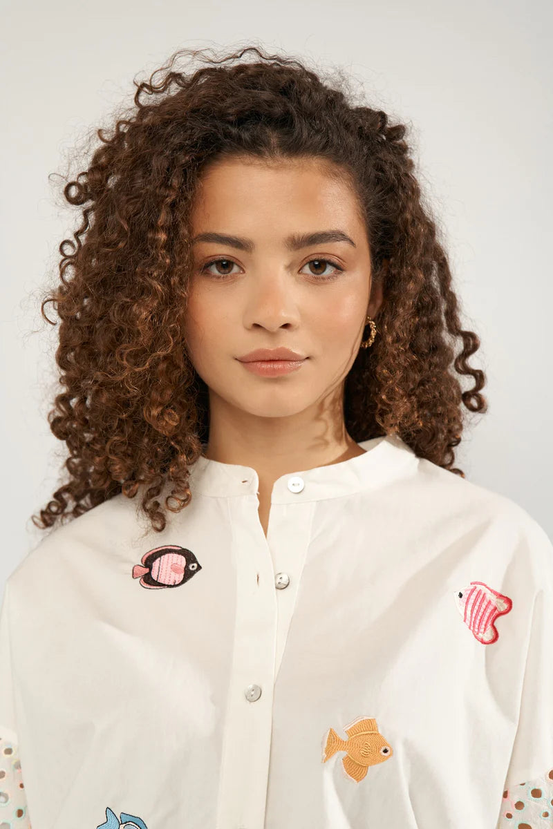 Numph Numarisa Embroidered Shirt