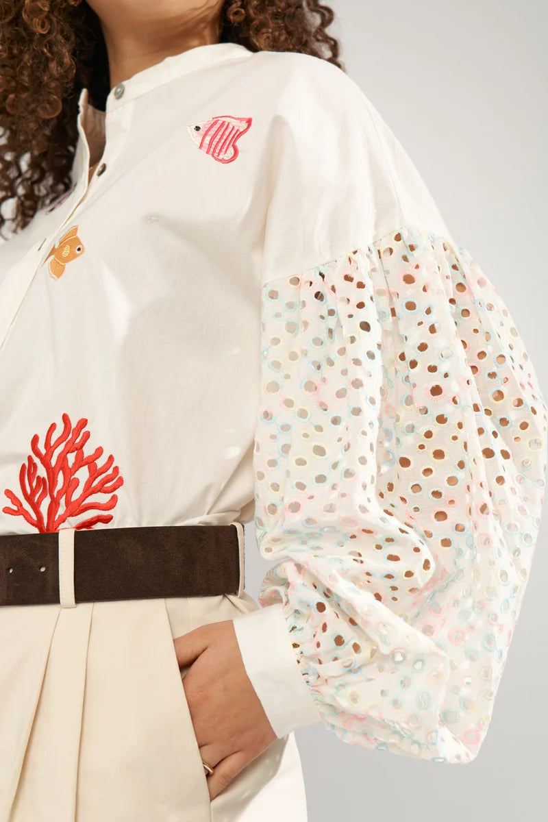 Numph Numarisa Embroidered Shirt