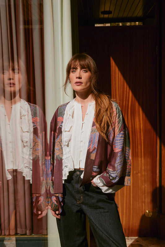 Crane Plum Kimono by One Hundred Stars