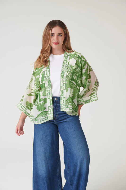 One Hundred Stars Green Giant Willow Kimono