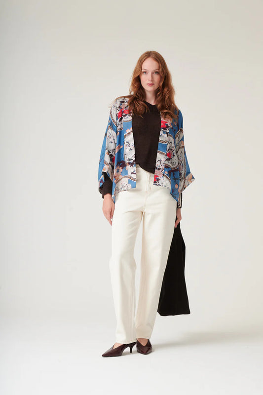 Magnolia Plates Blue Kimono by One Hundred Stars