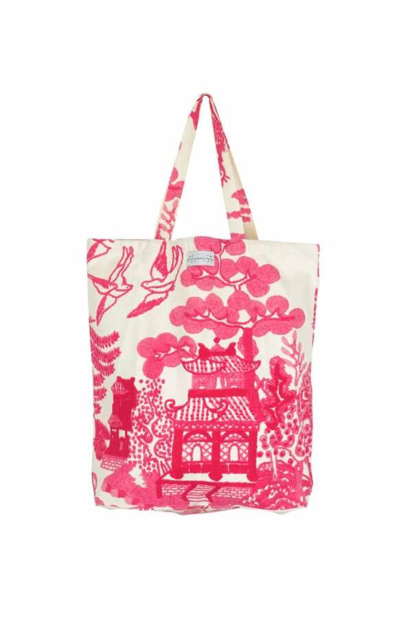 Giant Willow Fushia Canvas Tote Bag by One Hundred Stars