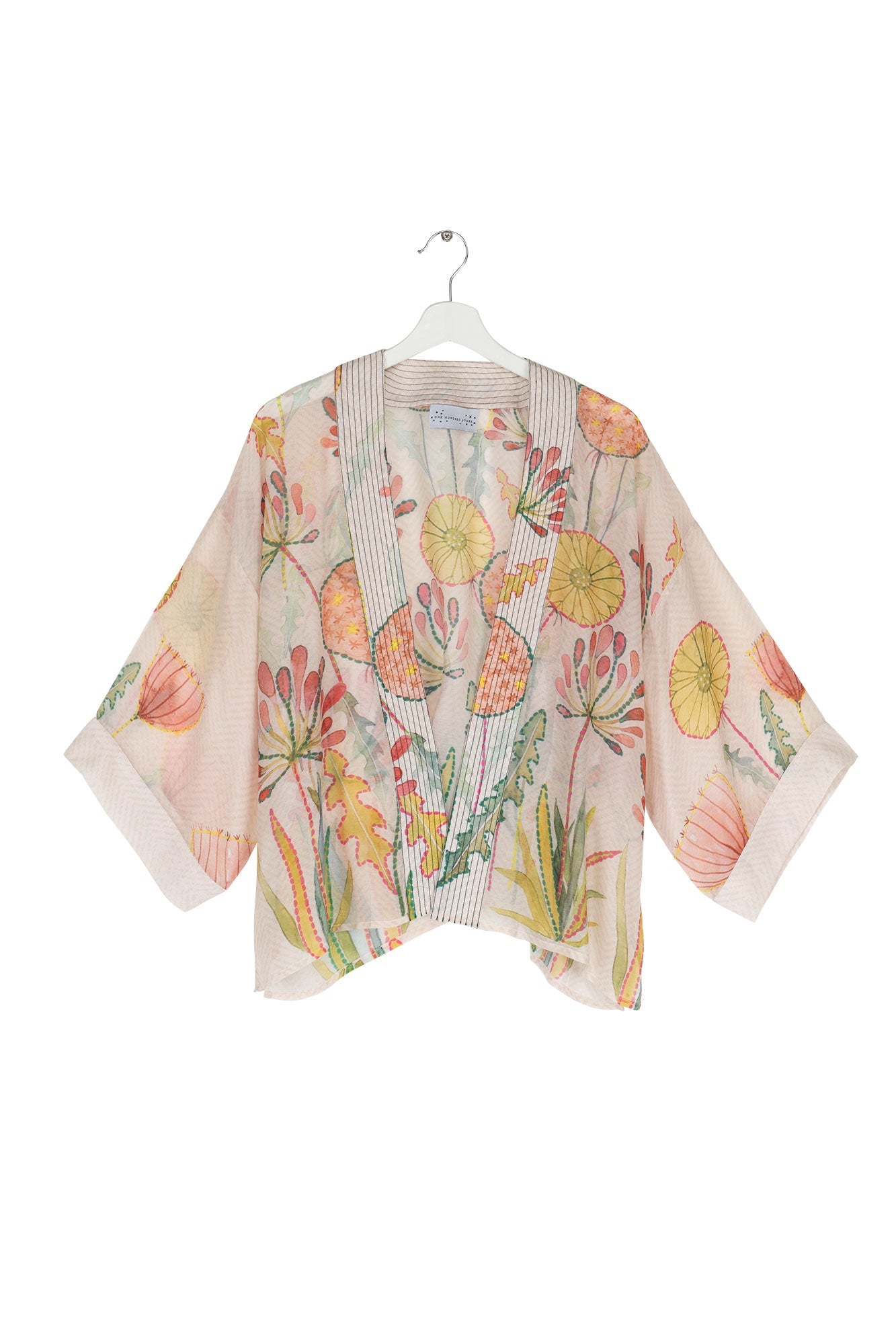Pop Flowers Pink Kimono by One Hundred Stars