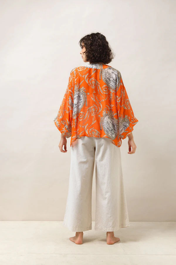 Valentine Orange Kimono by One Hundred Stars