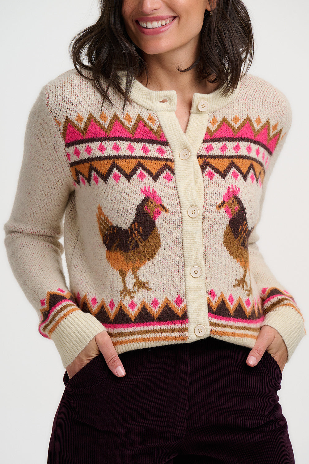 Sugarhill Brighton Larisa Country Chickens Cardigan