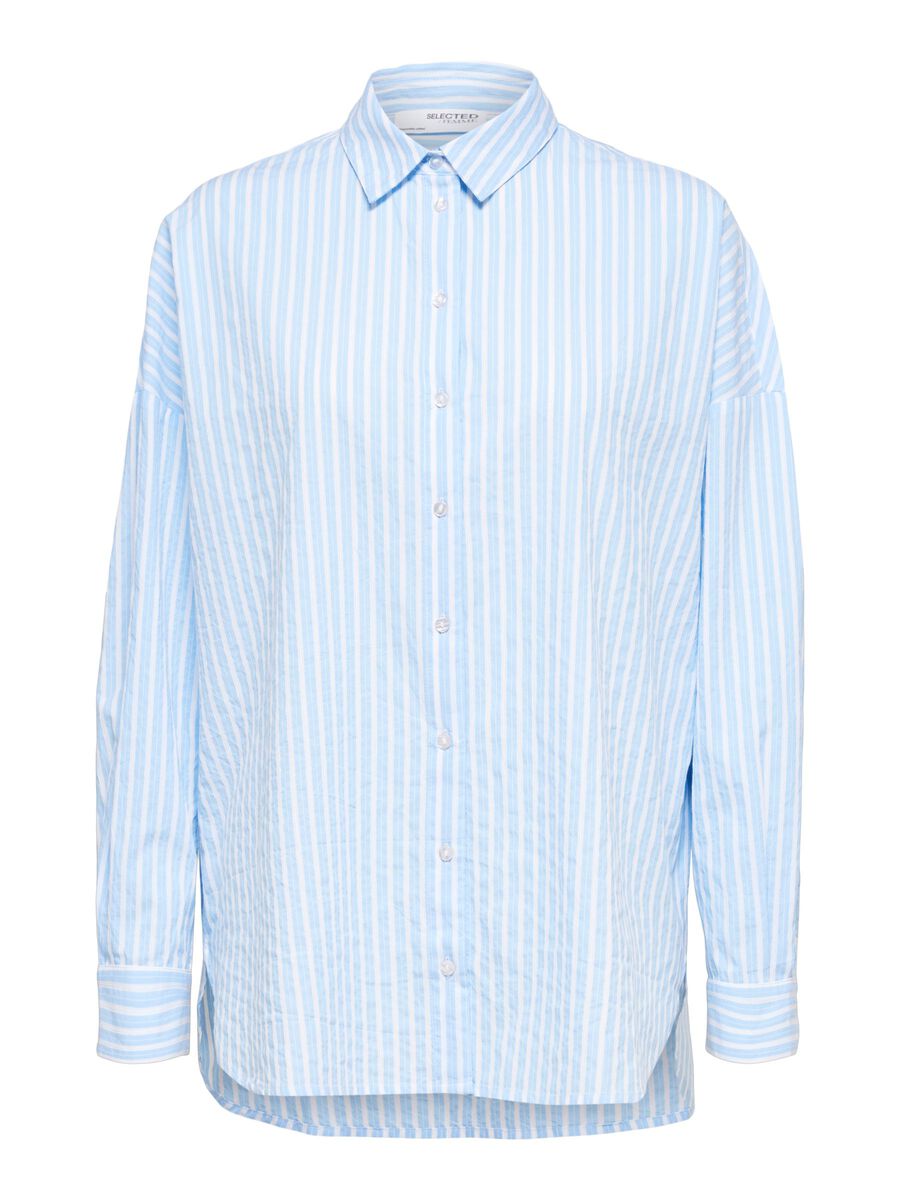 Emma Striped Shirt - Cashmere Blue by Selected Femme