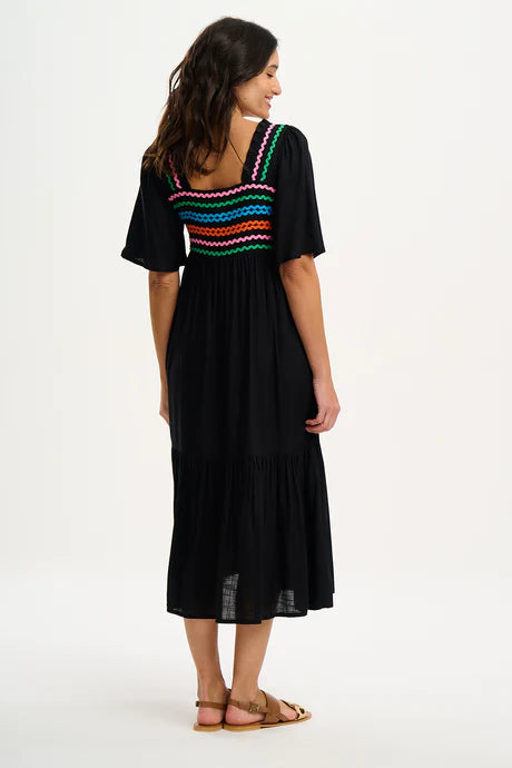 Selene Dress - Black Ricrac by Sugarhill Brighton