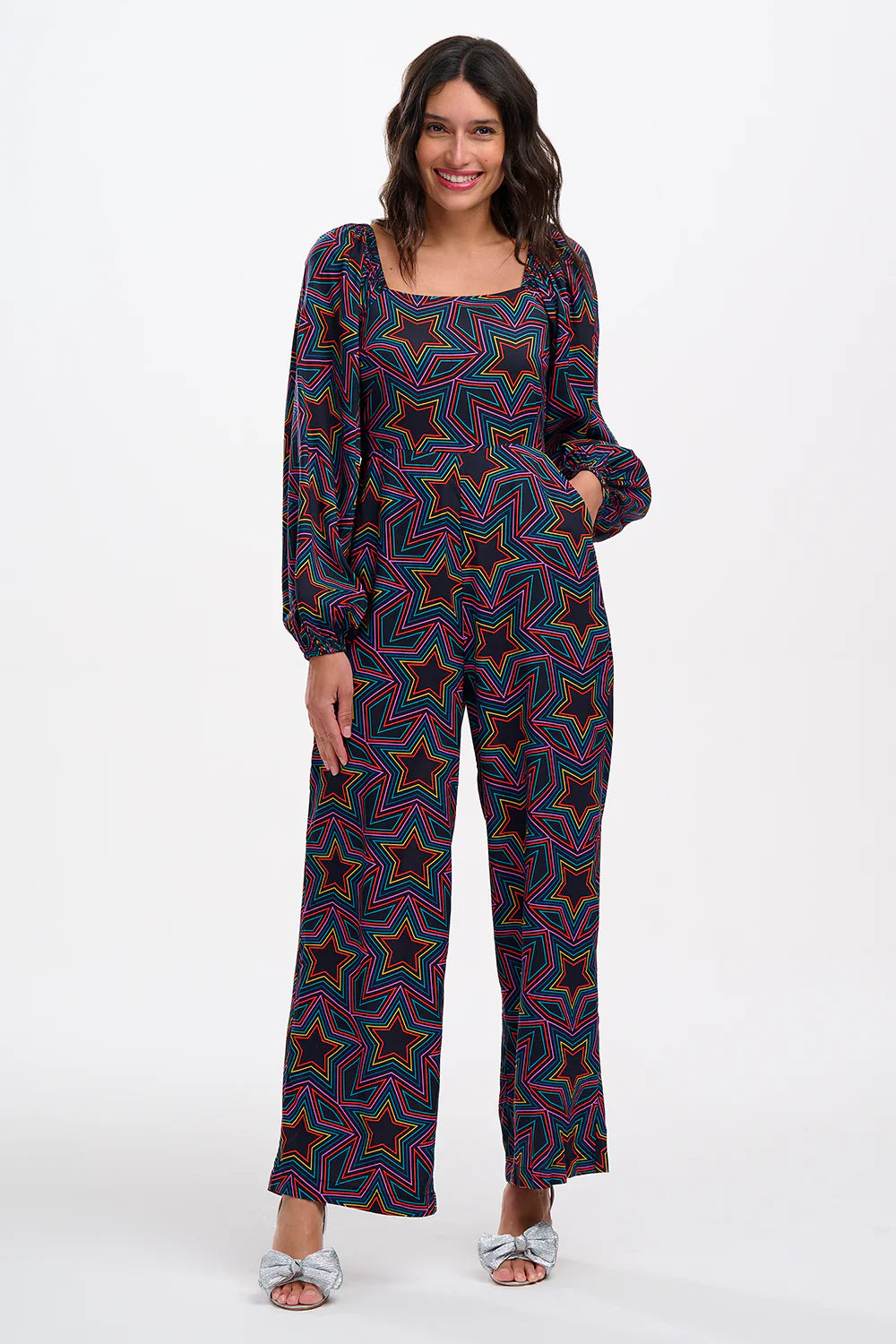 Hestia Rainbow Star Jumpsuit by Sugarhill Brighton