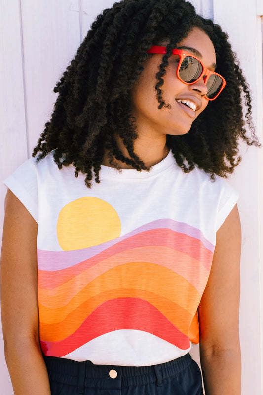 Chrissy Sunset Waves Tank by Sugarhill Brighton